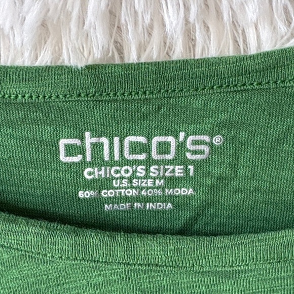 Chico's Green Short Sleeve Tee - Picture 2 of 4